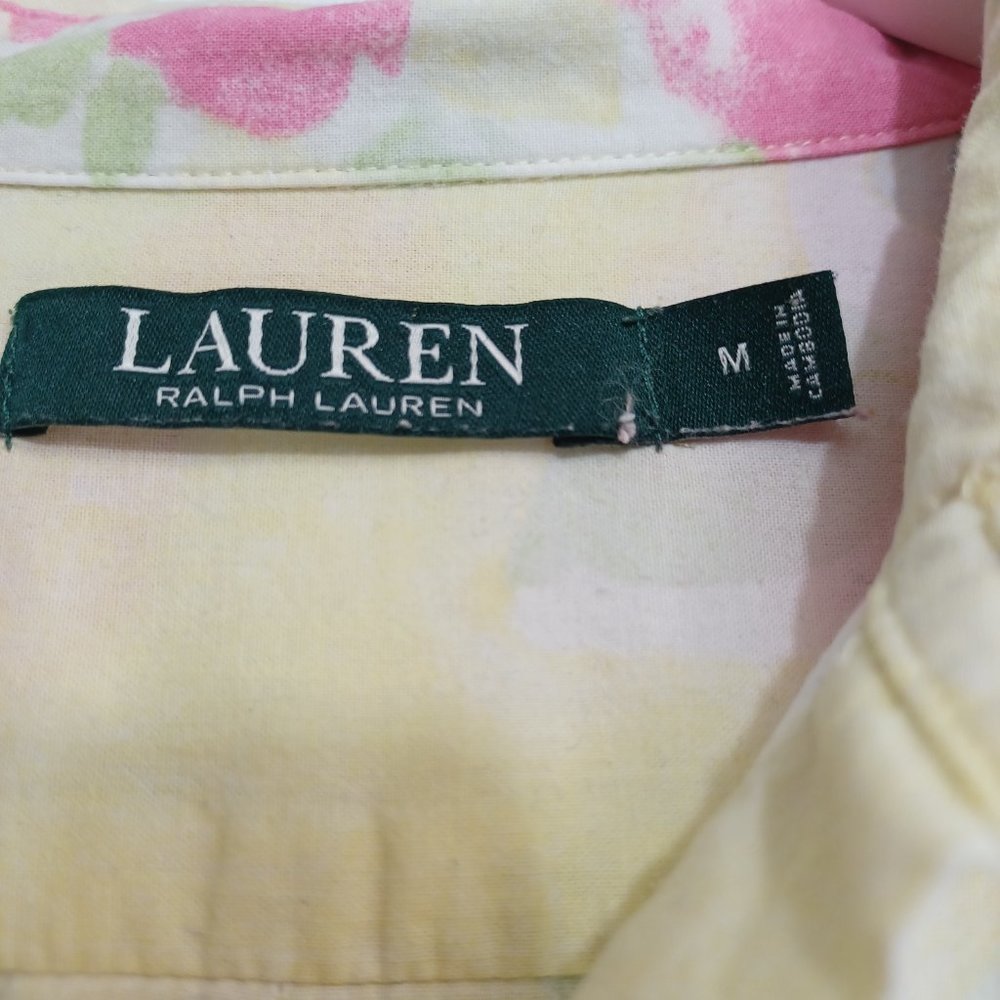 Lauren Ralph Lauren Pastel Cotton Sleep Shirt Size Medium - Picture 5 of 8